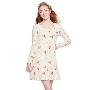 🧡 SO • Henley Waffle Knit Babydoll Mini Dress